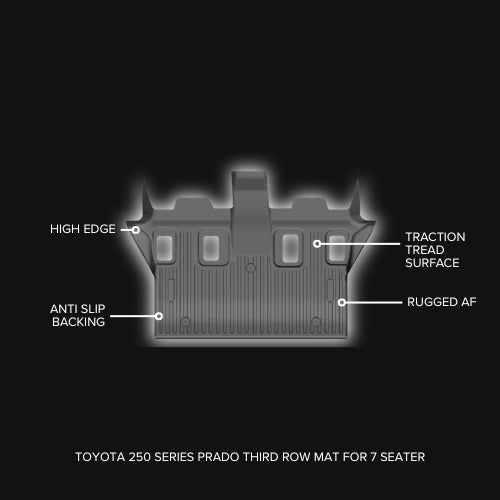 Toyota Prado 250 Series Third Floor Mats - Heavy Duty All Weather (7 Seater)